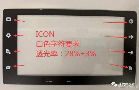 白色油墨ICON按鍵透光率測試需求實例